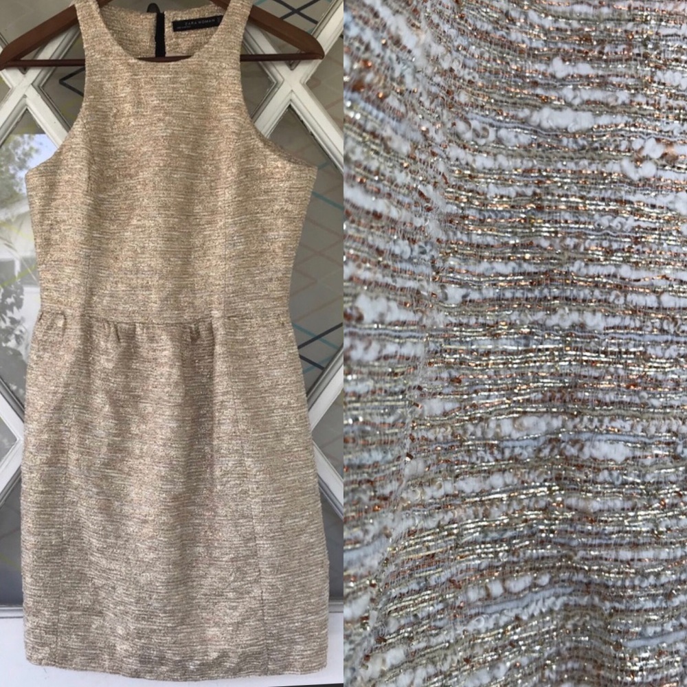 Gold Zara dress